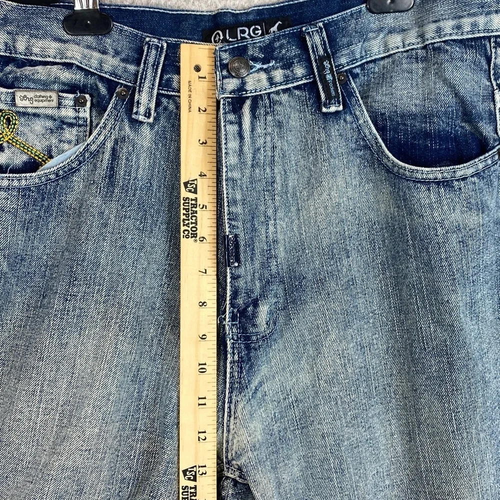 Vtg Lifted Research Group relaxed size 36 acid wash embroidered hip hop edgy
